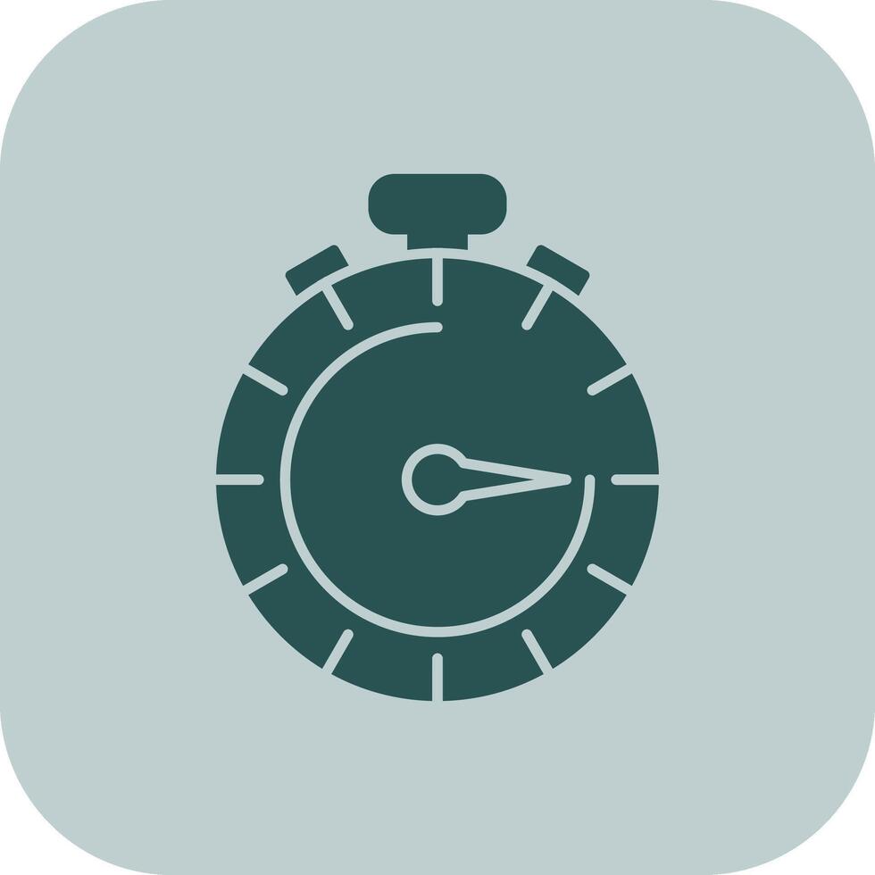 Stopwatch Glyph Tritone Icon vector