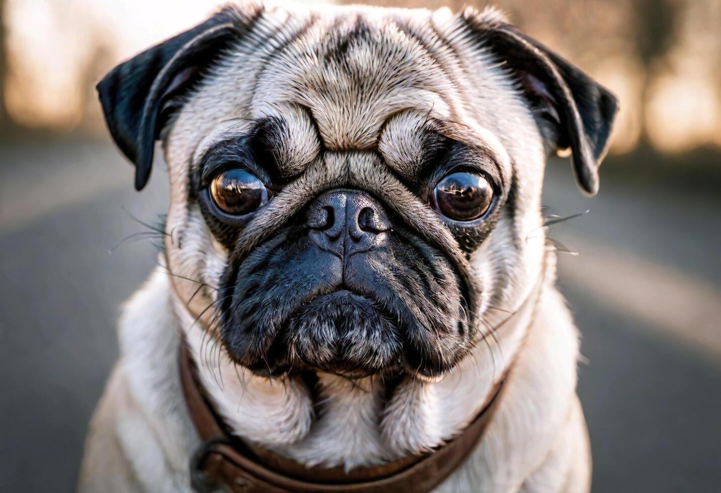 AI generated A cute pug dog photo