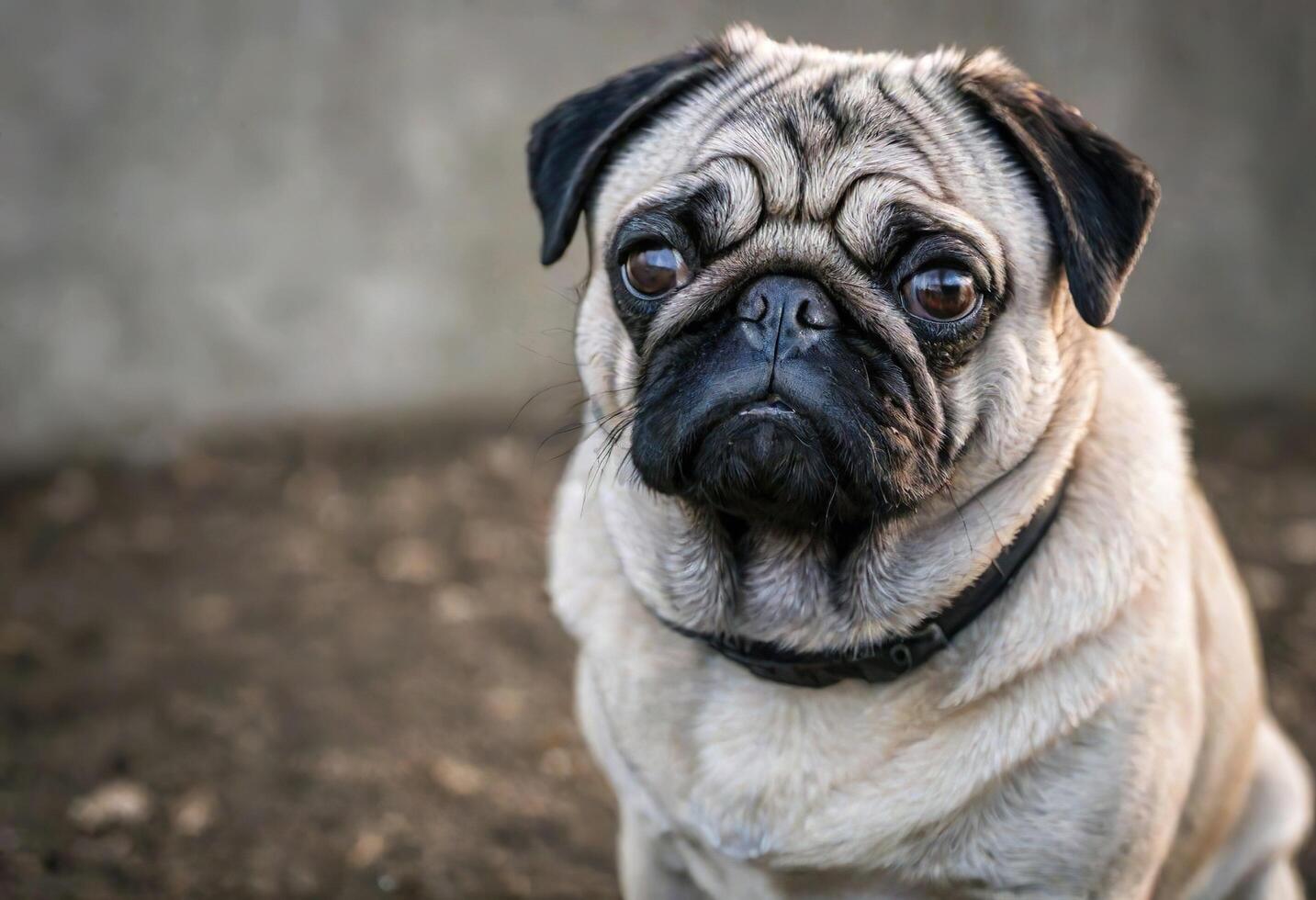AI generated A cute pug dog photo