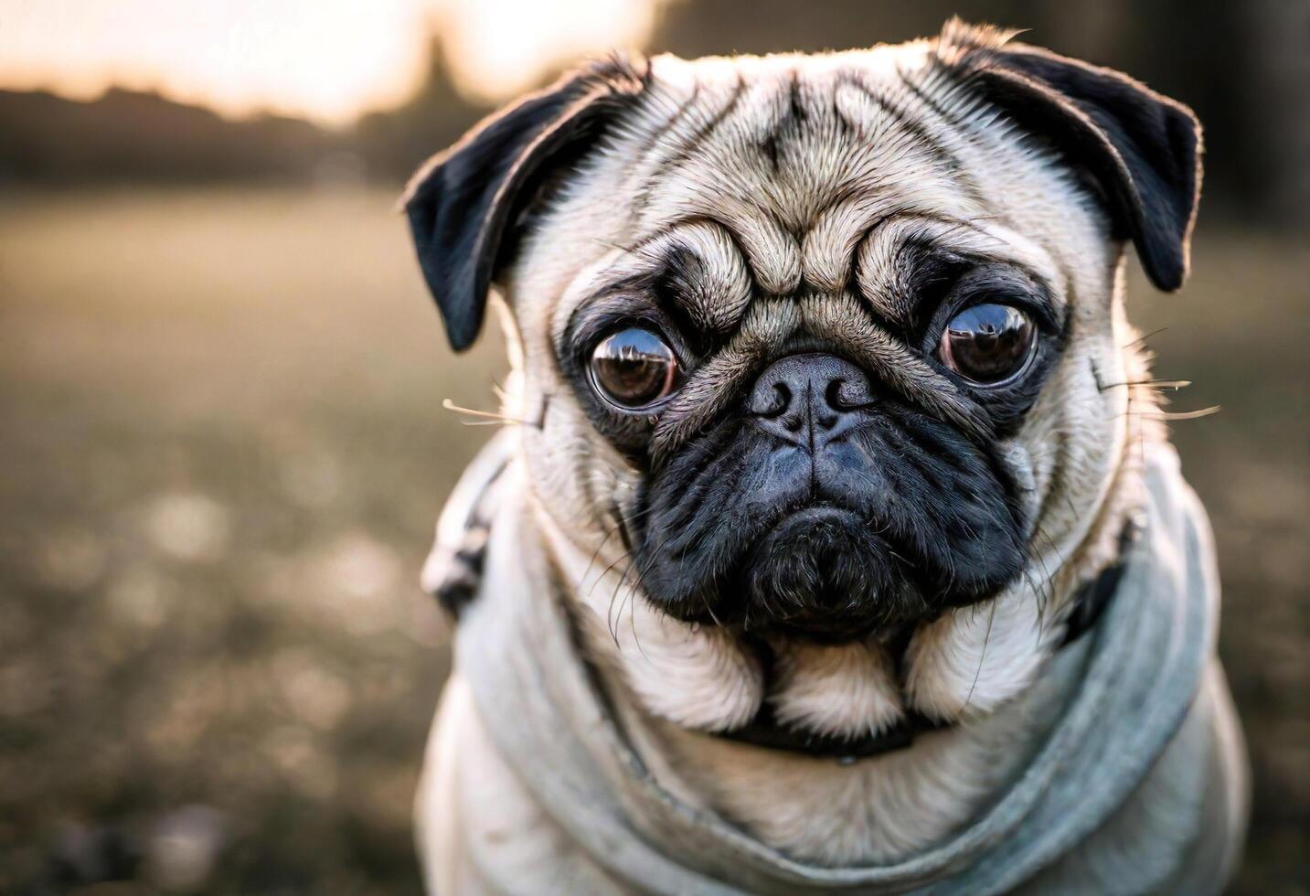 AI generated A cute pug dog photo