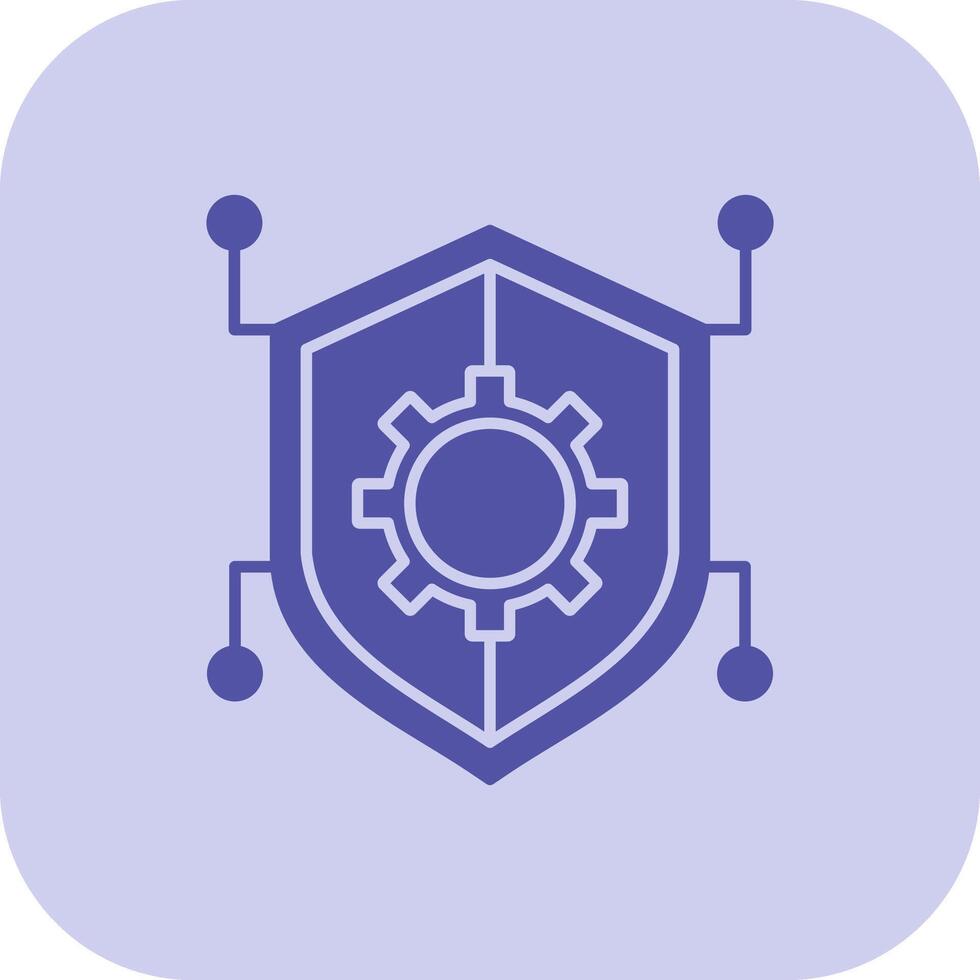 Security Glyph Tritone Icon vector