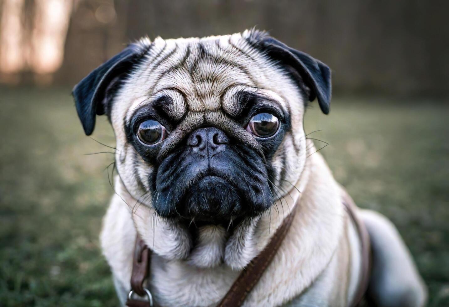 AI generated A cute pug dog photo