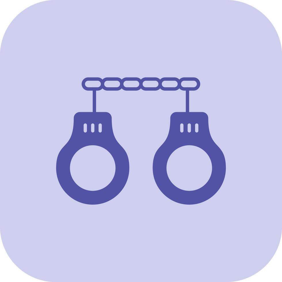 Handcuffs Glyph Tritone Icon vector