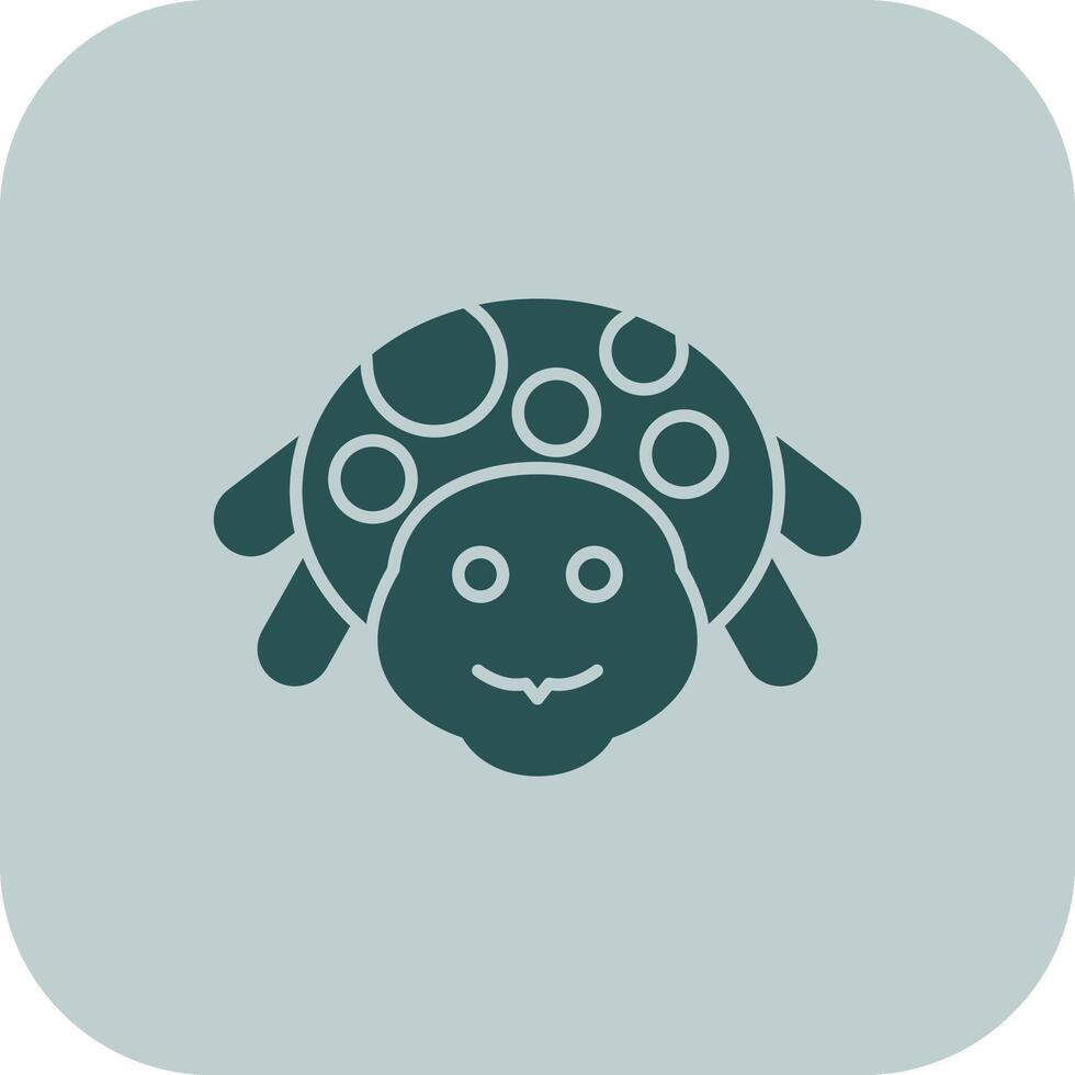 Turtle Glyph Tritone Icon vector