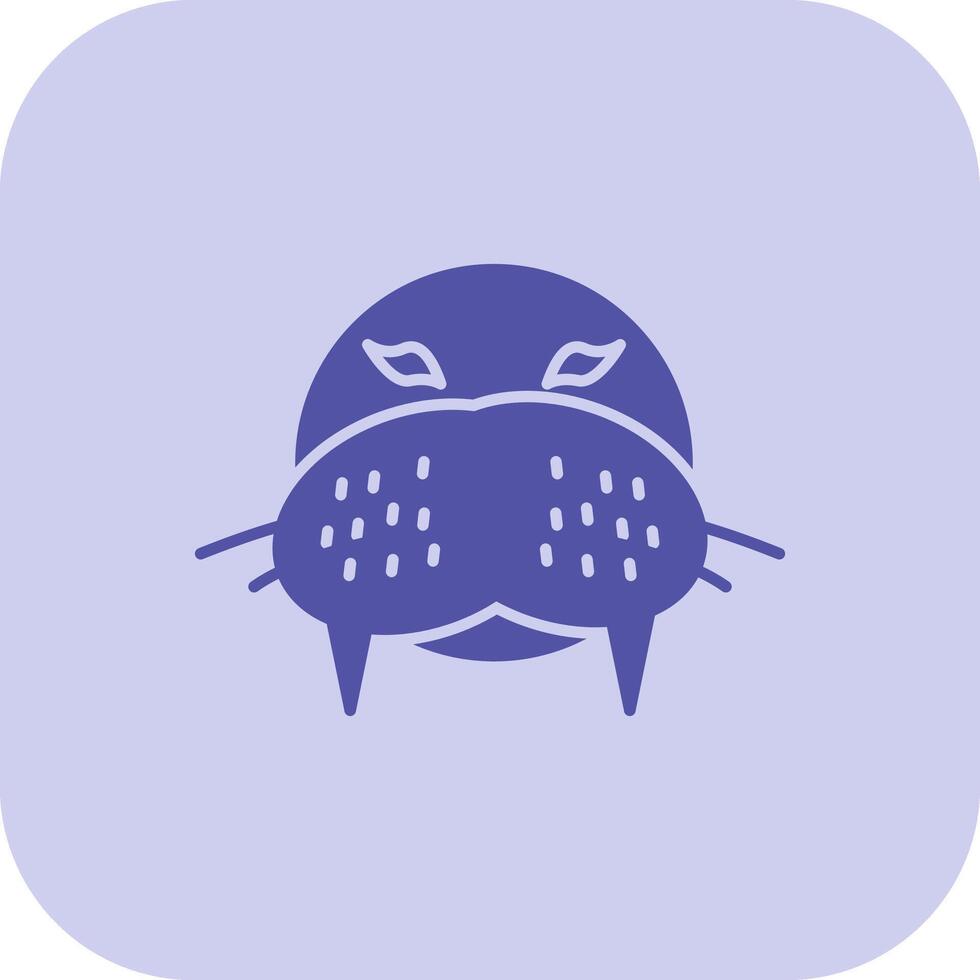 Walrus Glyph Tritone Icon vector