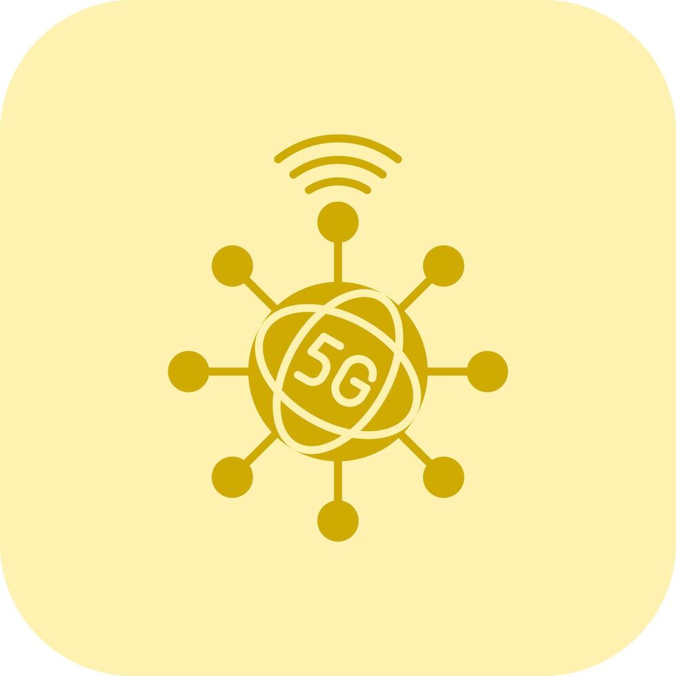 Connection Glyph Tritone Icon vector