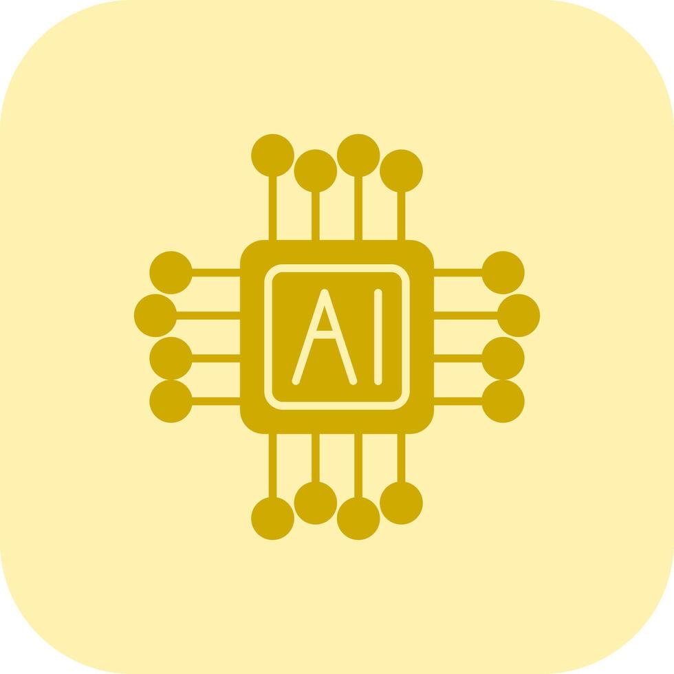 AI Glyph Tritone Icon vector