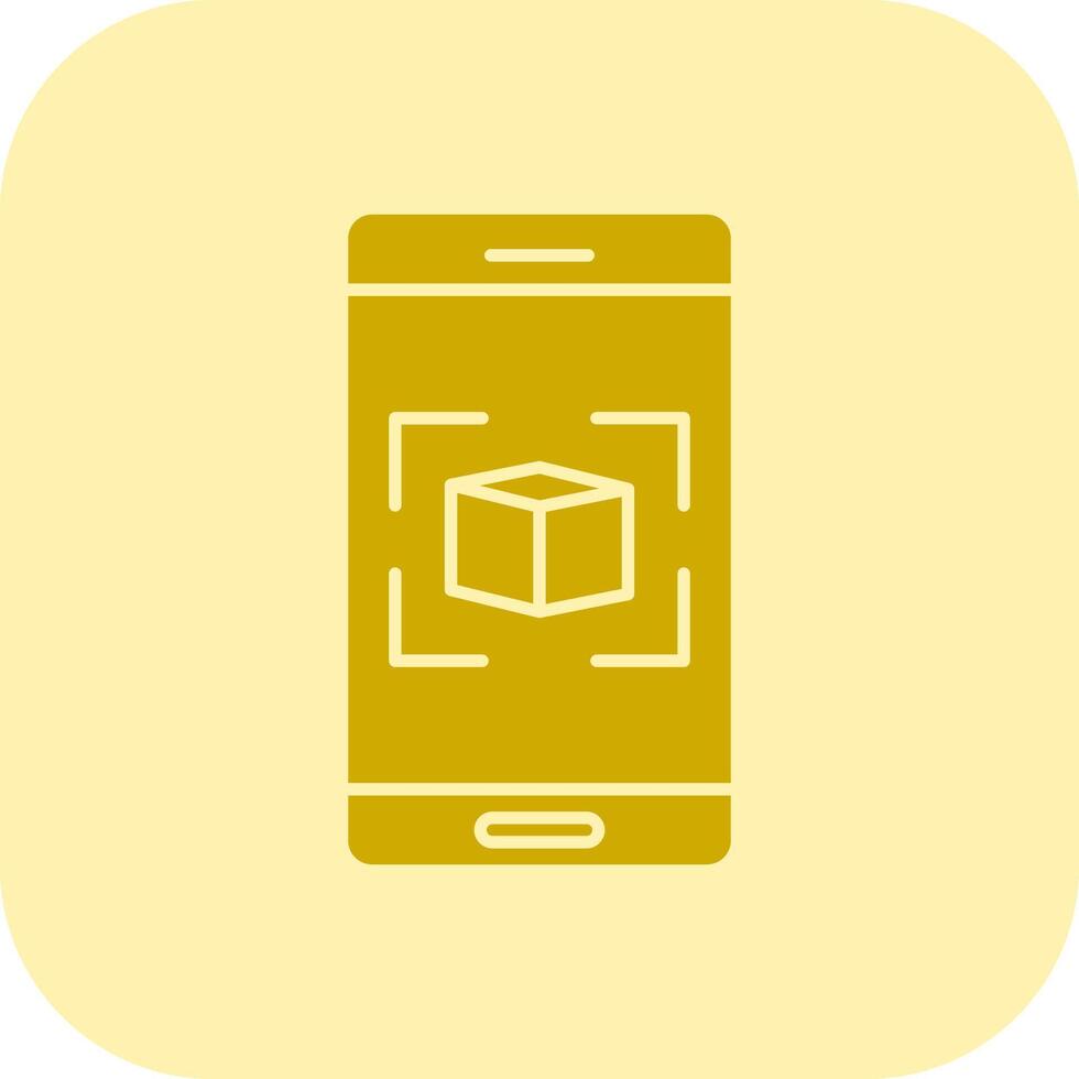 Augmented Reality Glyph Tritone Icon vector