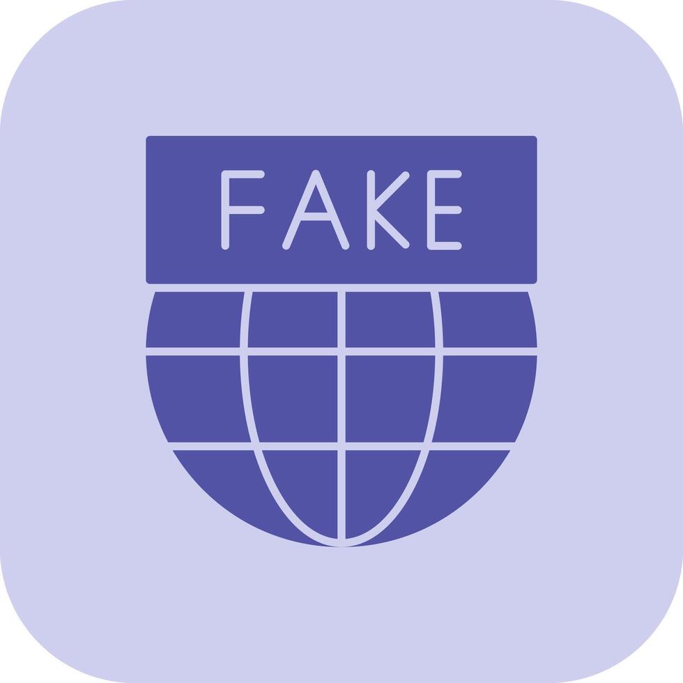 Fake News Glyph Tritone Icon vector