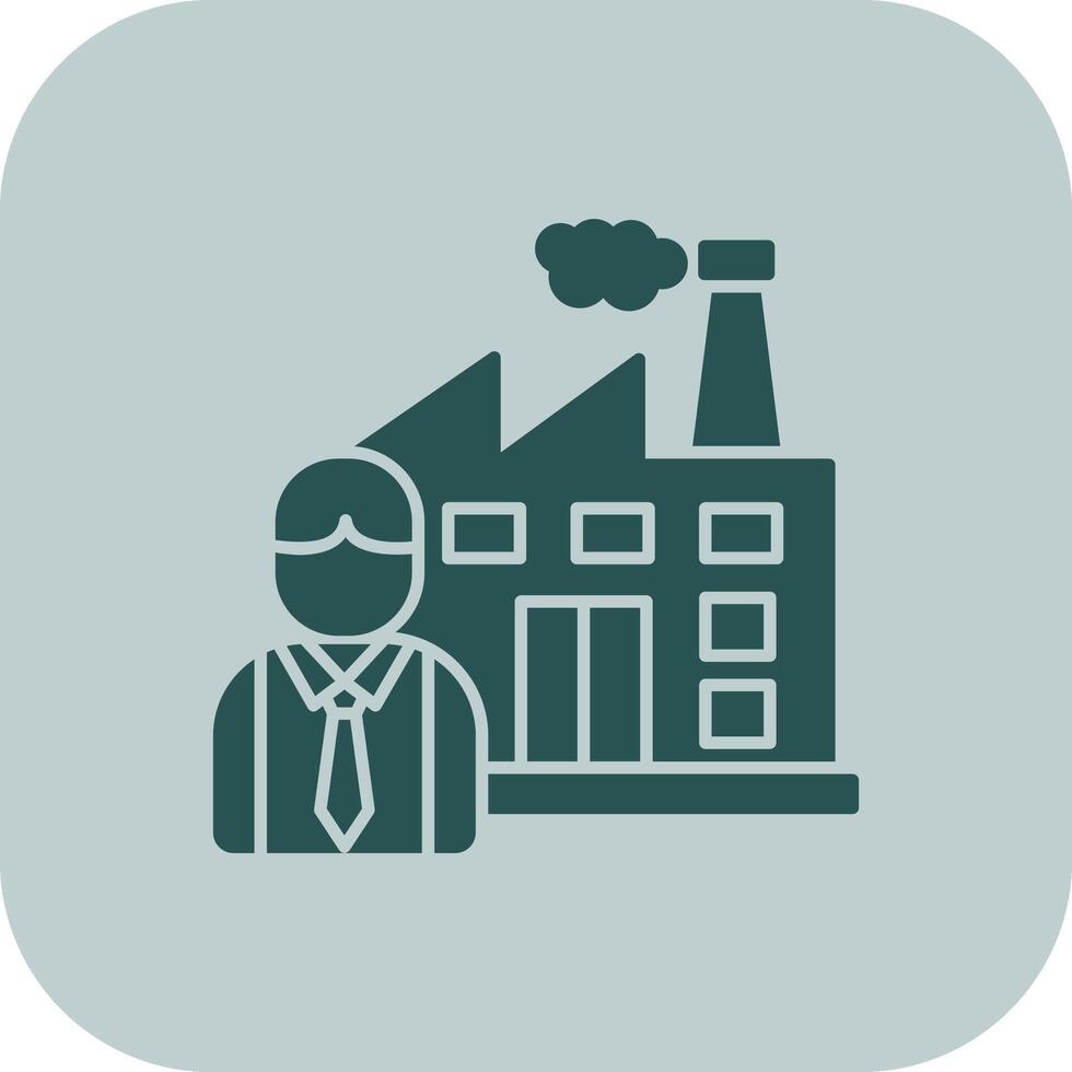 Employee Glyph Tritone Icon vector