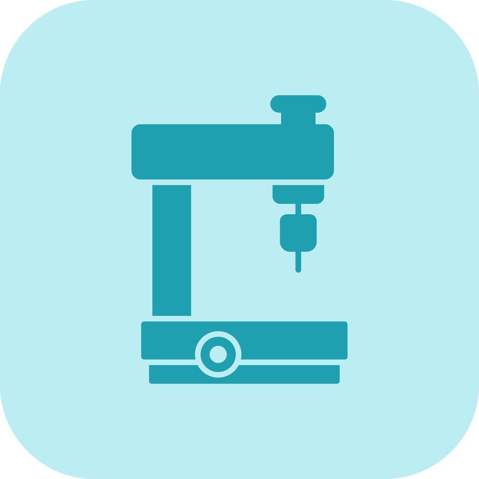 Milling Machine Glyph Tritone Icon vector