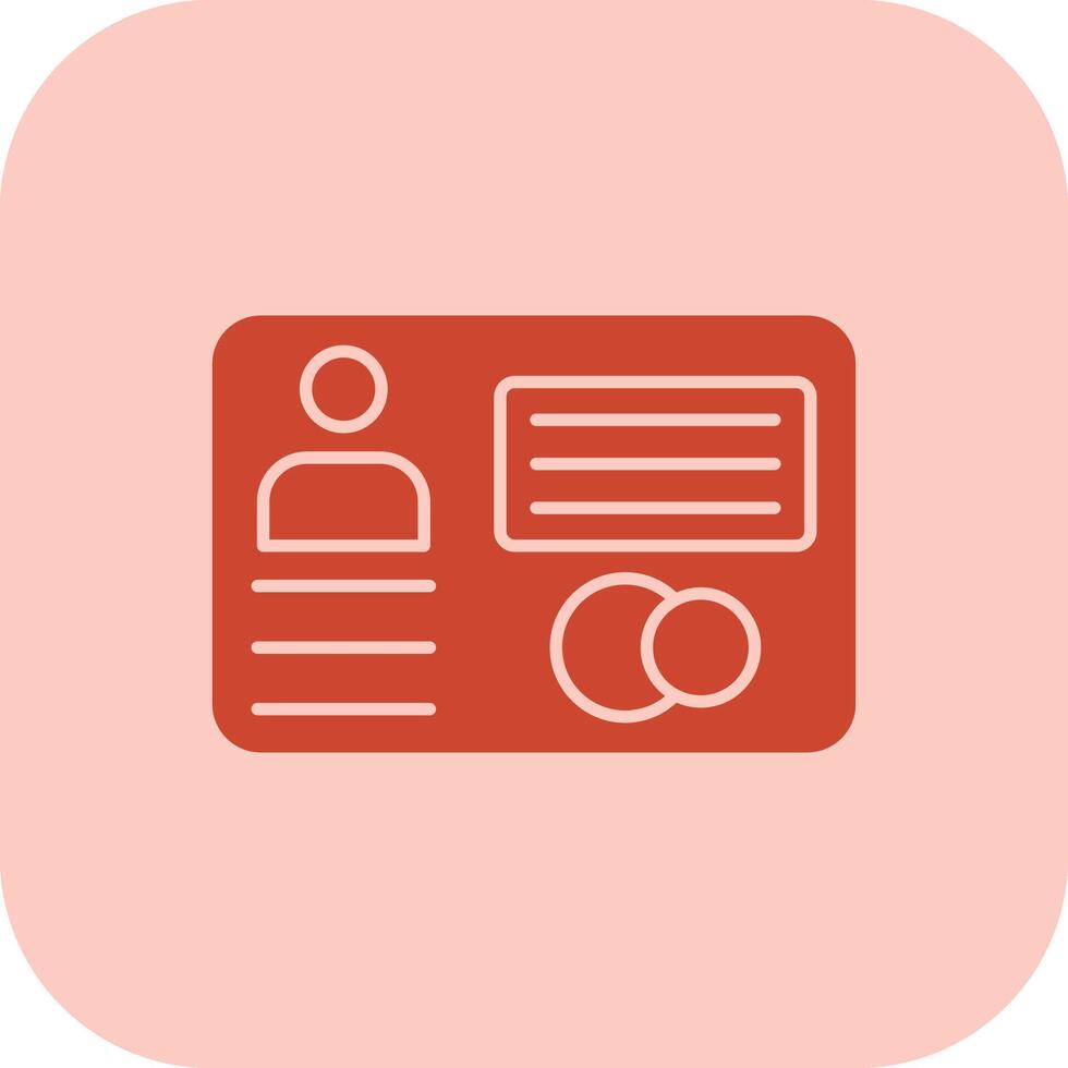 Business Card Glyph Tritone Icon vector