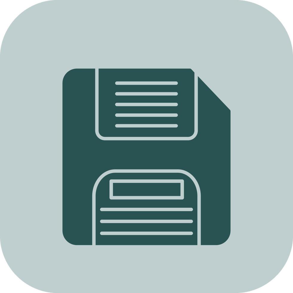 Floppy Disk Glyph Tritone Icon vector