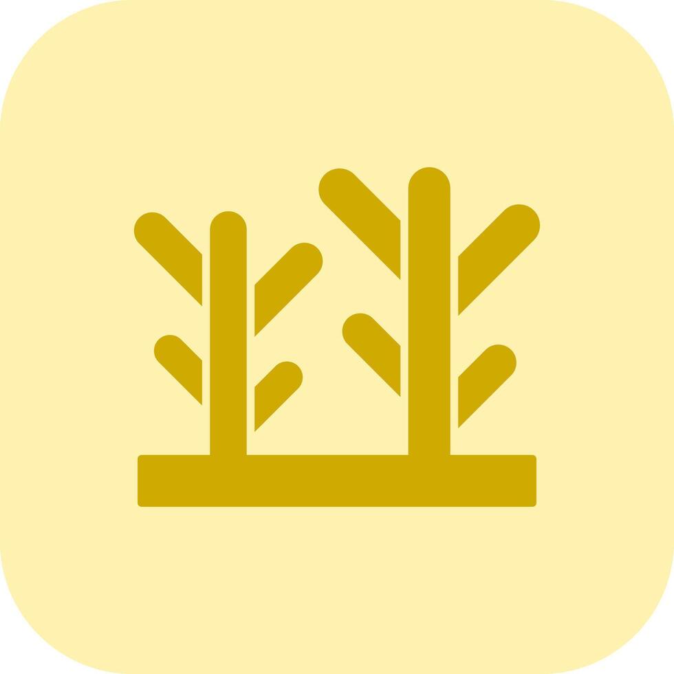 Coral Glyph Tritone Icon vector