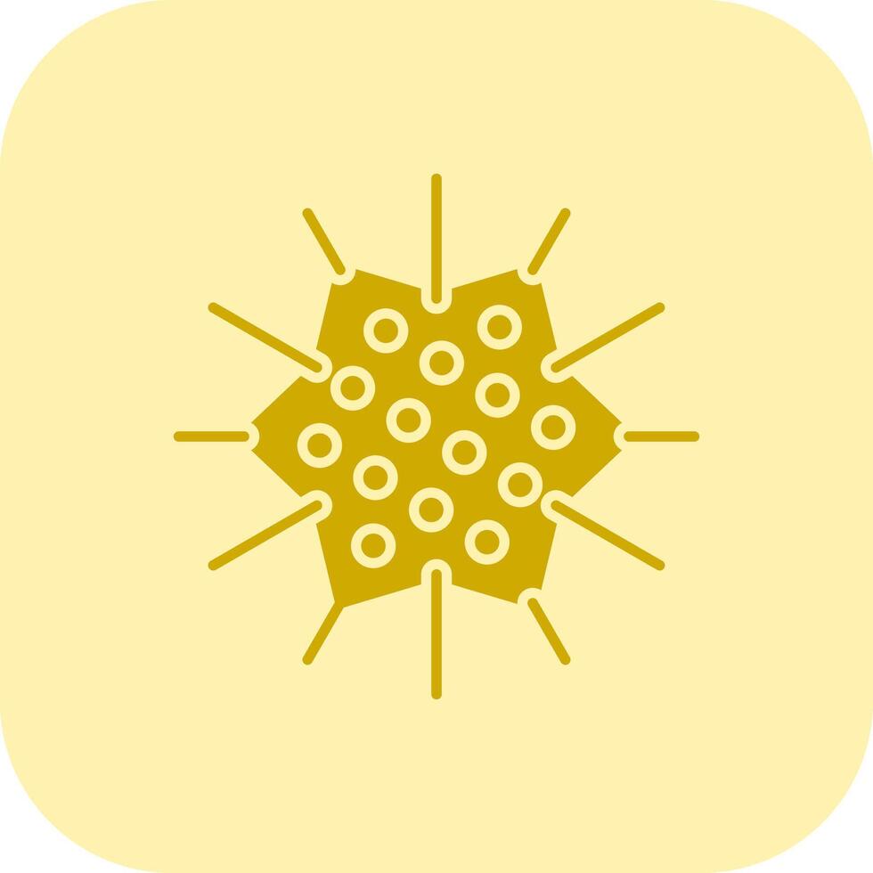 Sea Urchin Glyph Tritone Icon vector