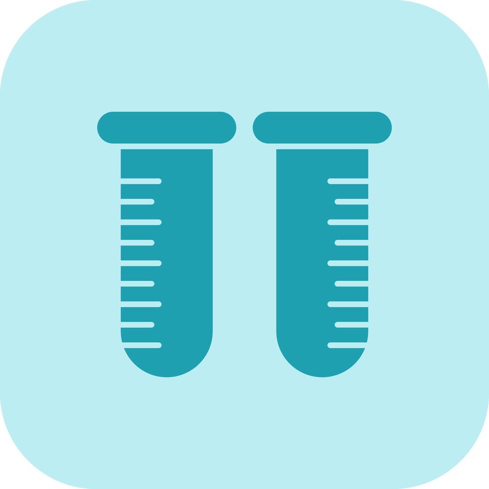 Test Tube Glyph Tritone Icon vector