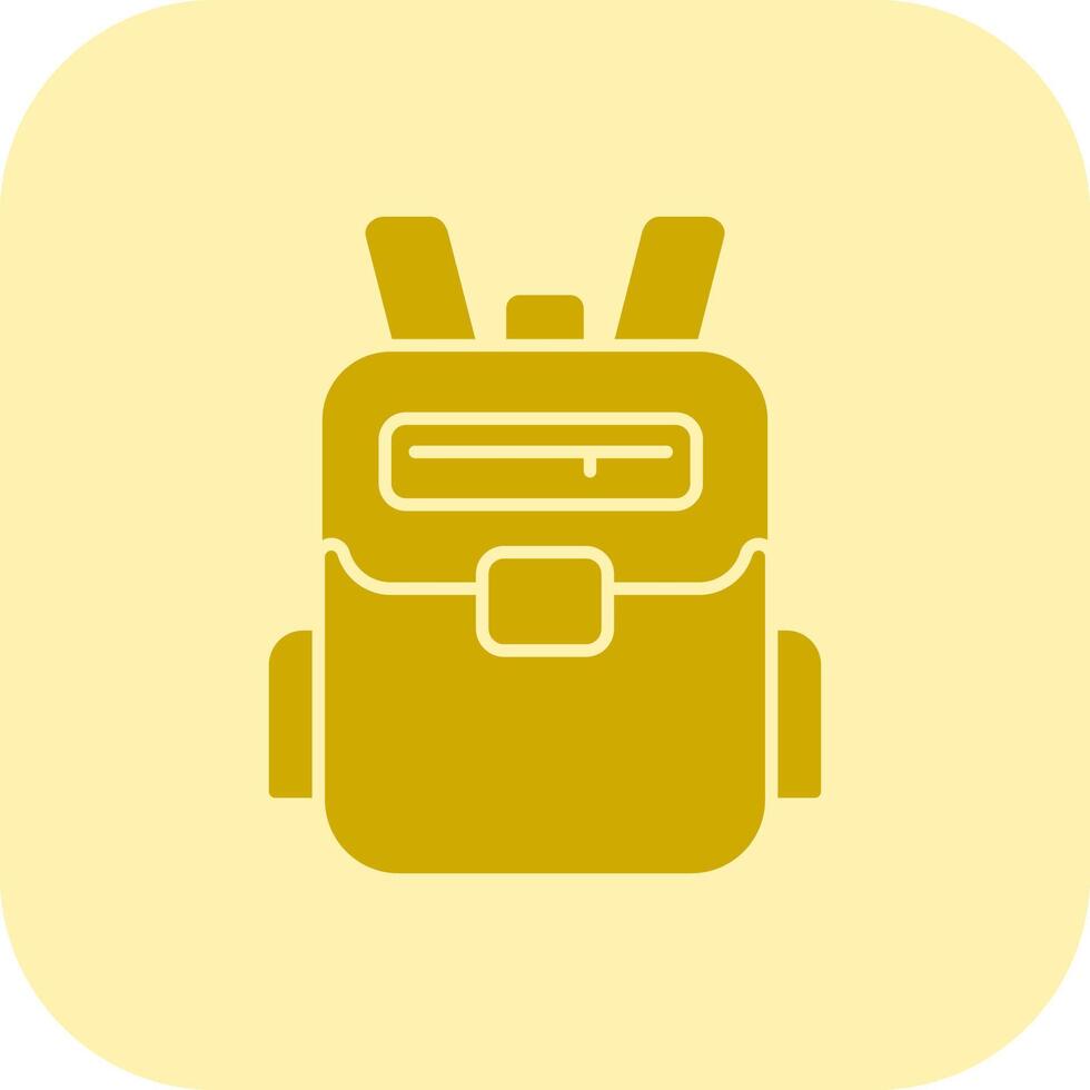 Backpack Glyph Tritone Icon vector