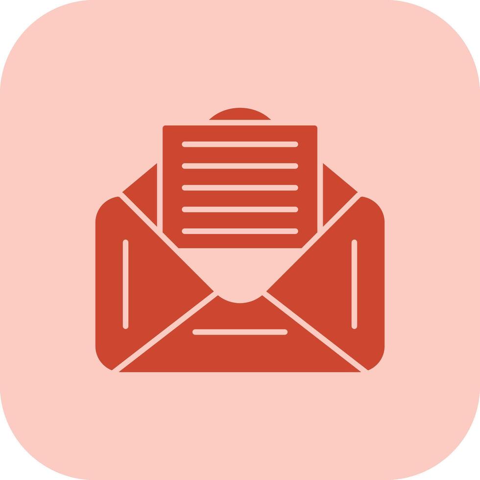 Email Glyph Tritone Icon vector