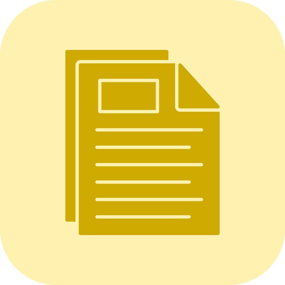 Document Glyph Tritone Icon vector
