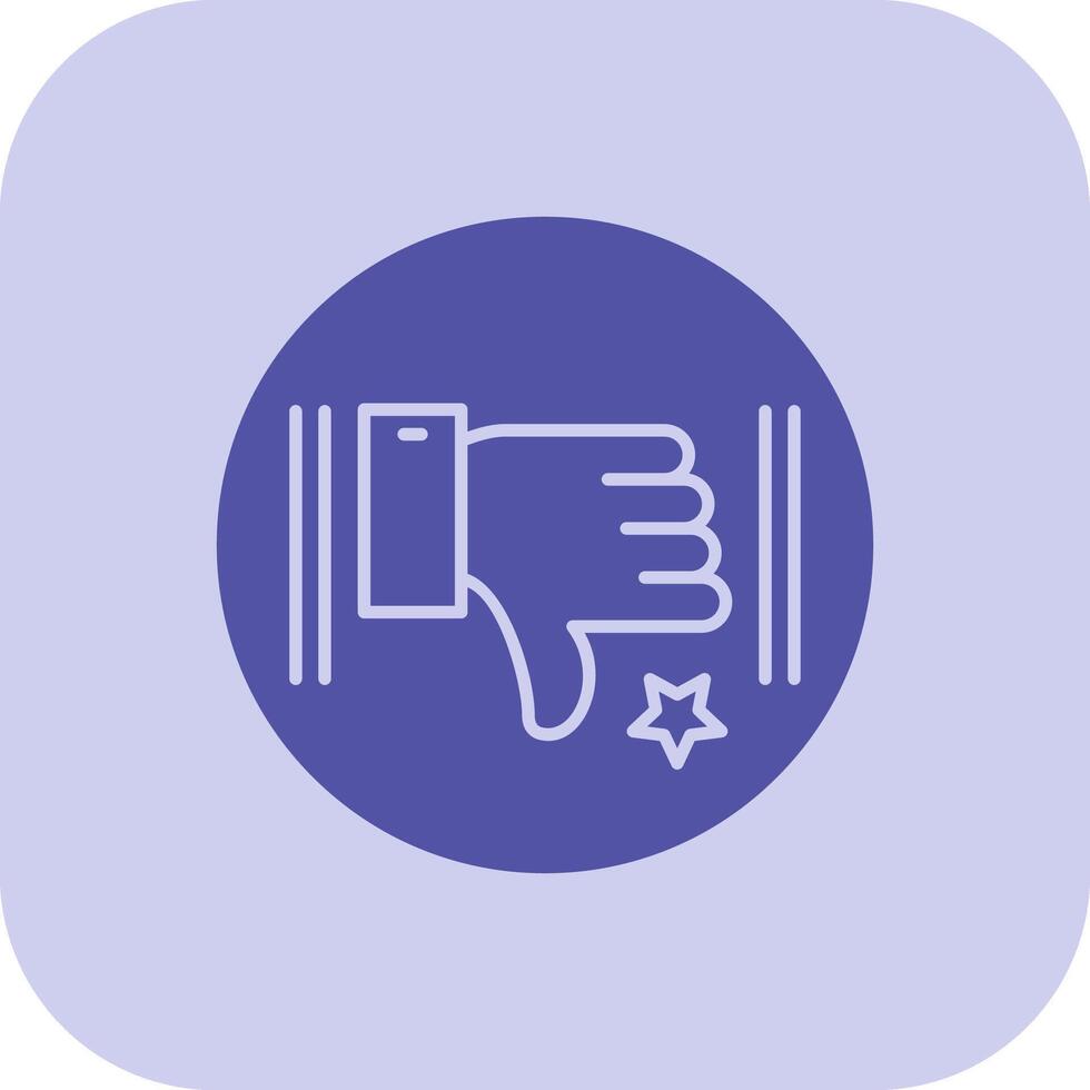 Dislike Glyph Tritone Icon vector