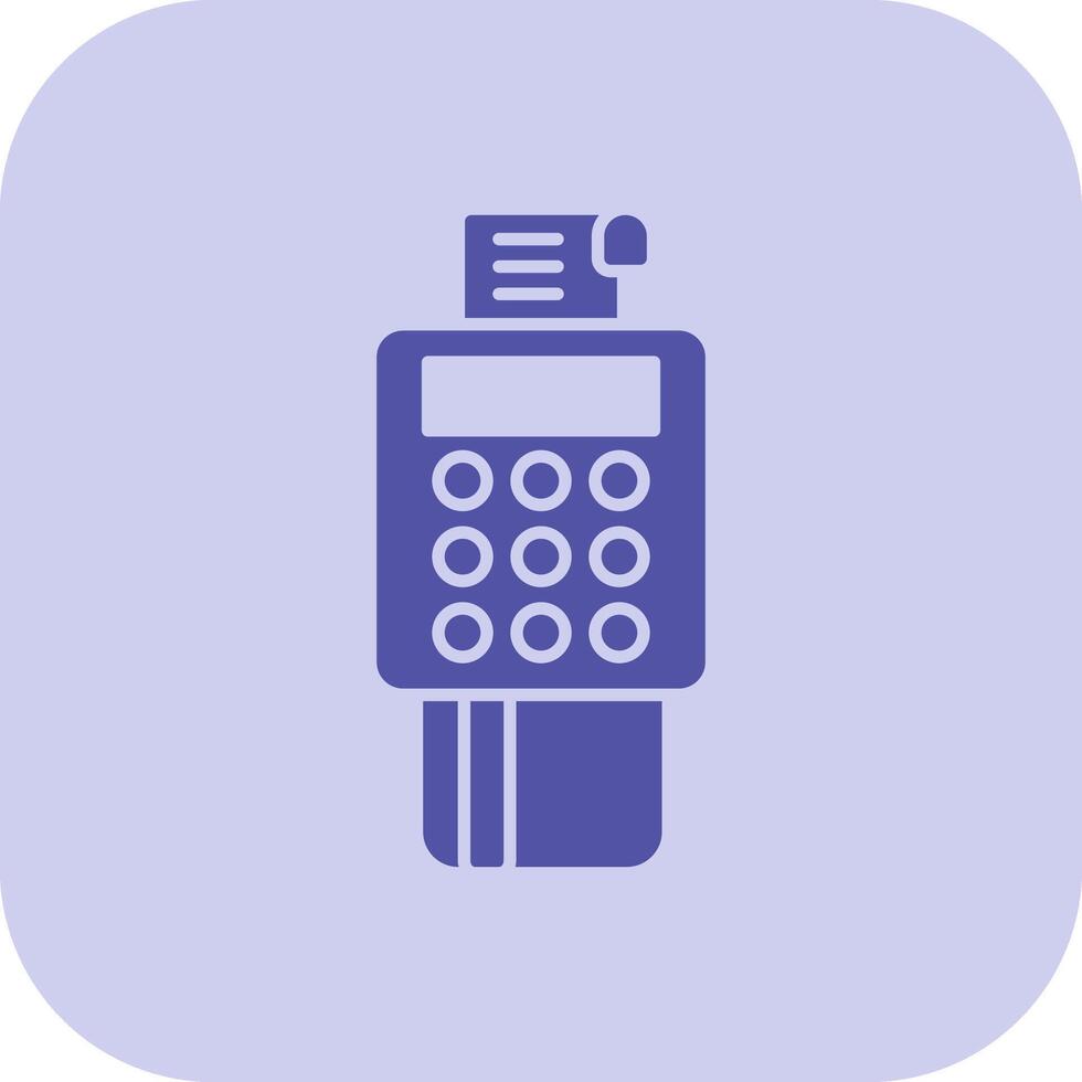 Bank Terminal Glyph Tritone Icon vector