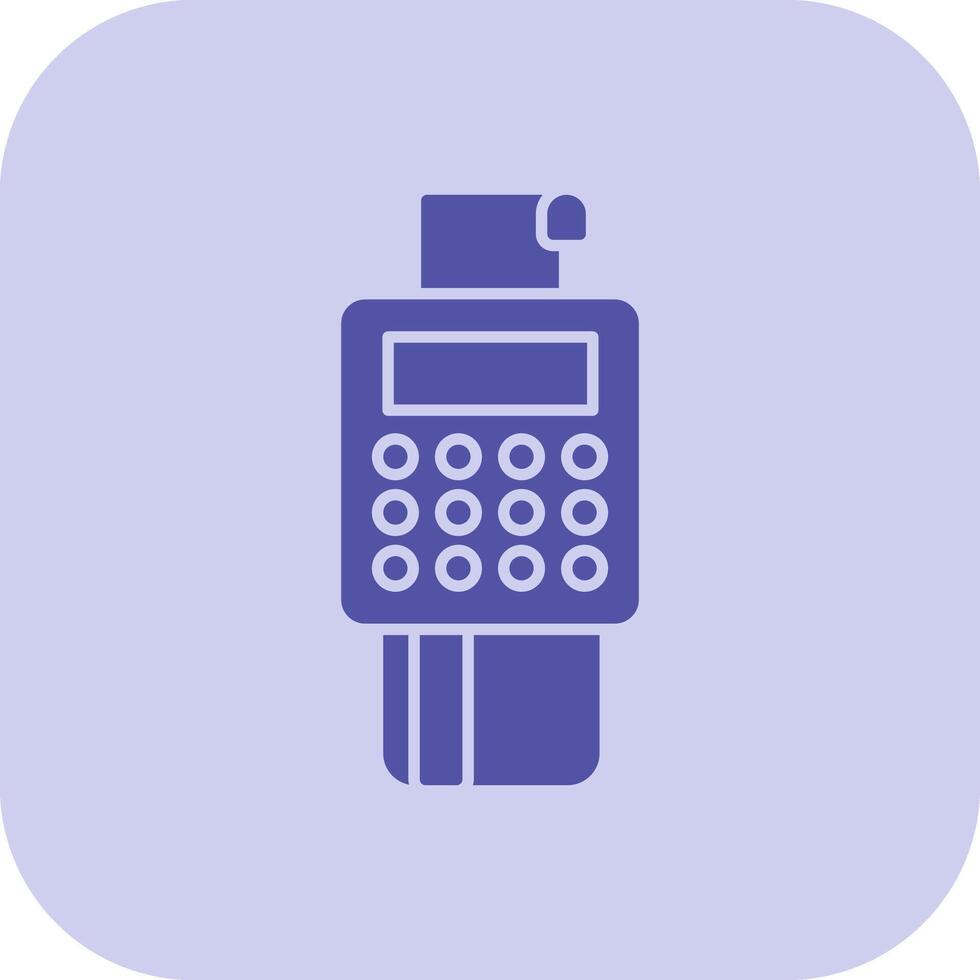 Bank Terminal Glyph Tritone Icon vector