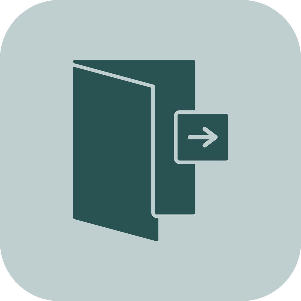 Logout Glyph Tritone Icon vector