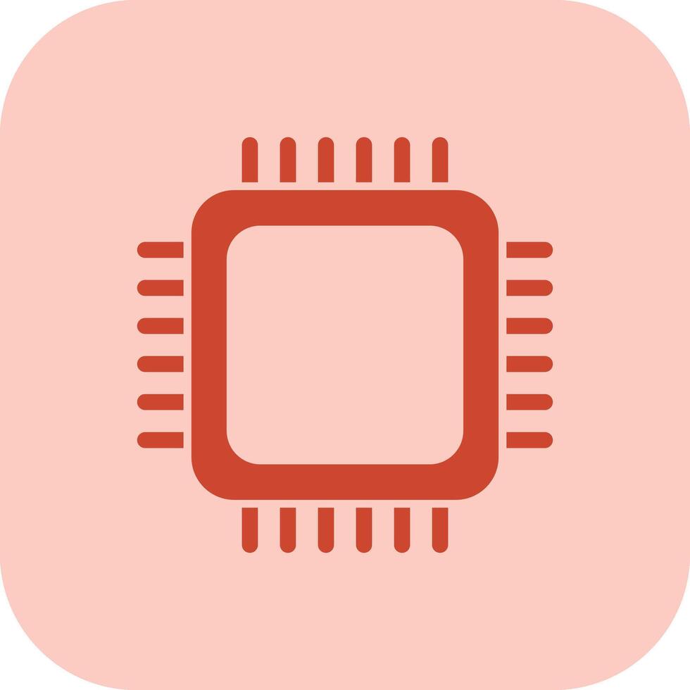 CPU Glyph Tritone Icon vector