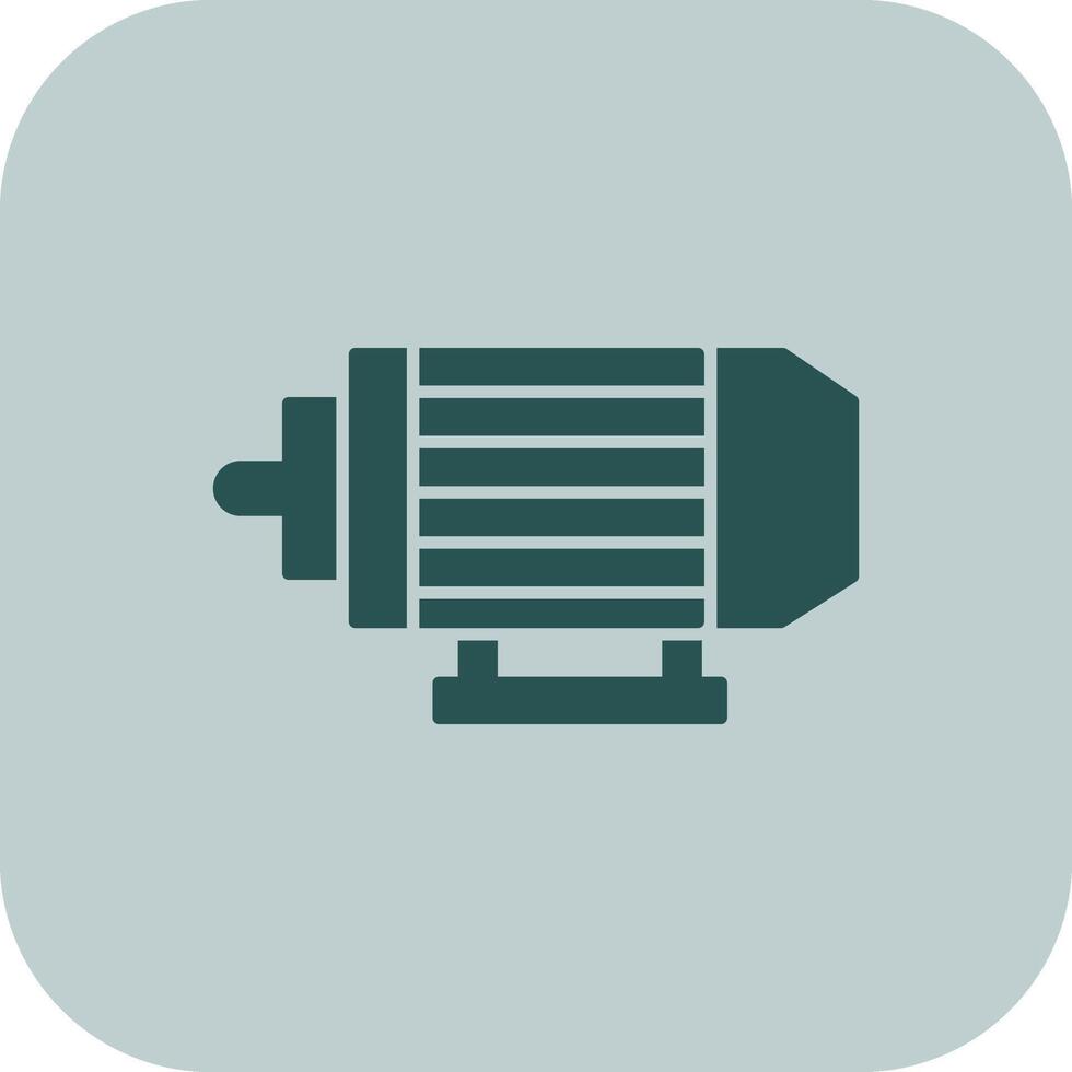 Electric Motor Glyph Tritone Icon vector