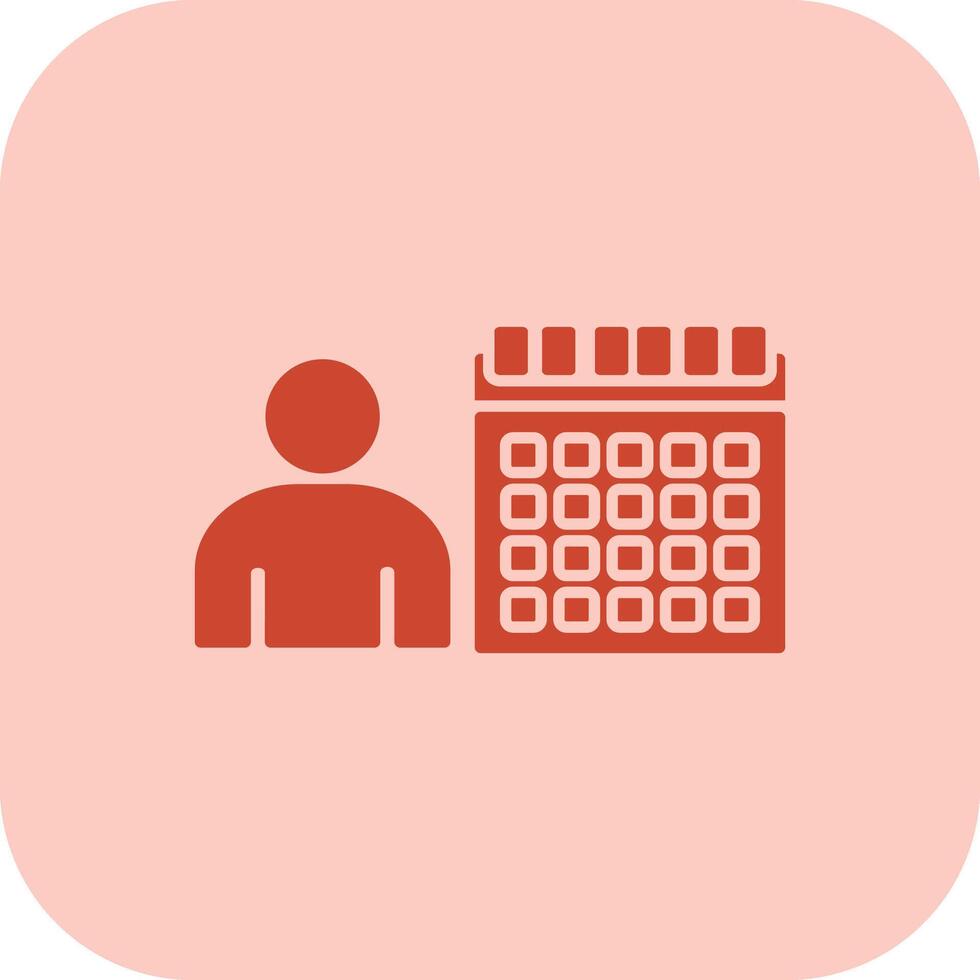 Time Management Glyph Tritone Icon vector