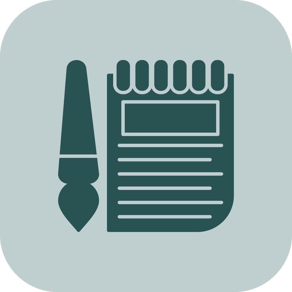 Sketchbook Glyph Tritone Icon vector