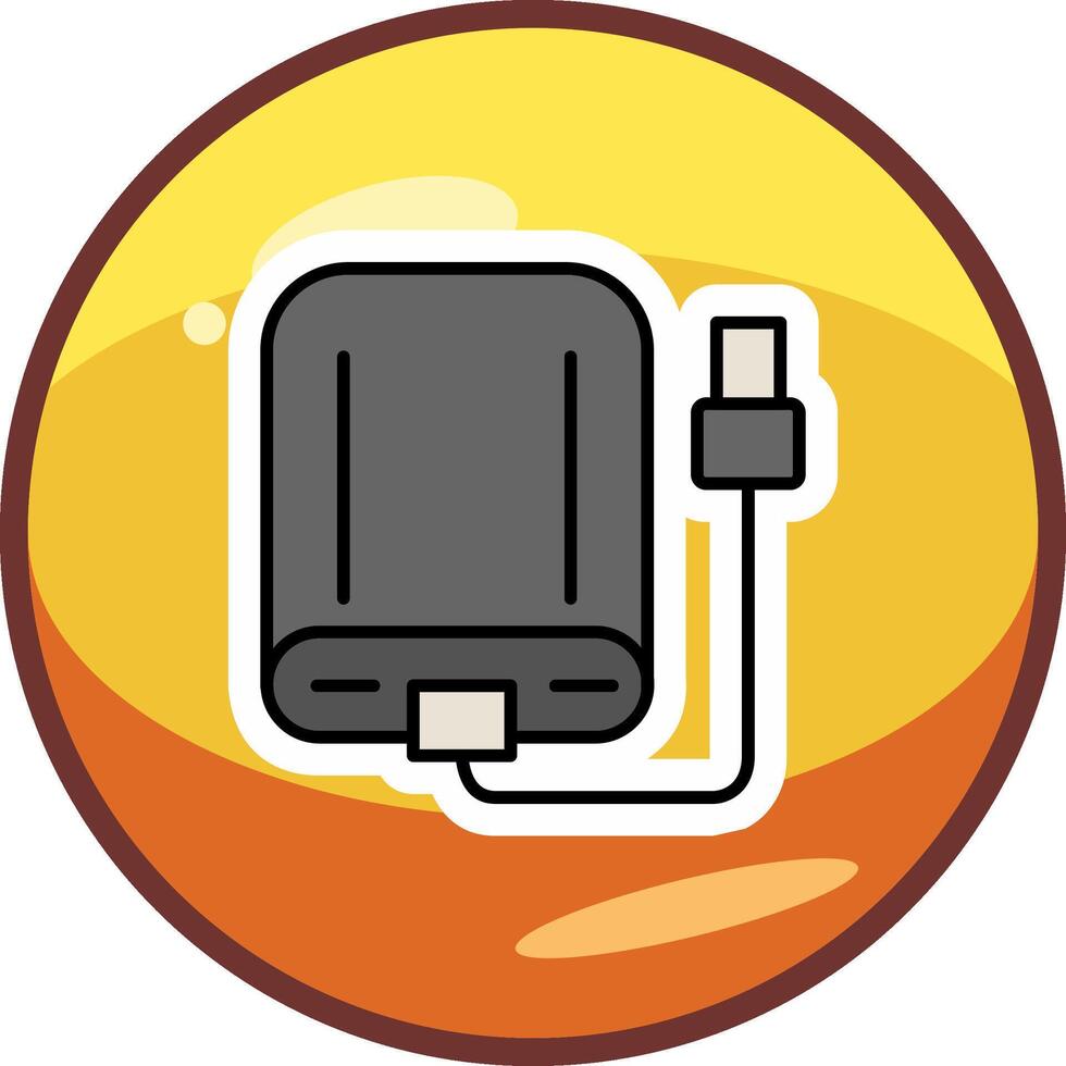 External Hard Drive Vector Icon