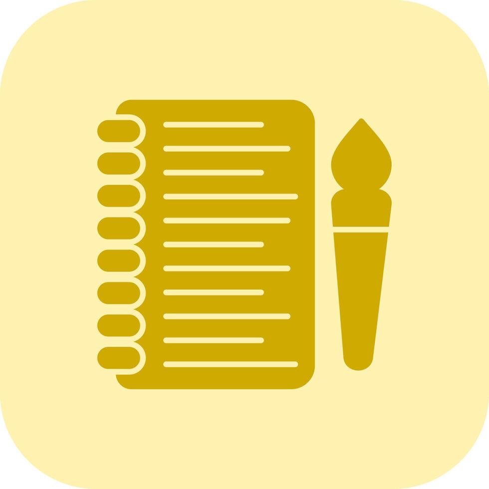 Sketchbook Glyph Tritone Icon vector