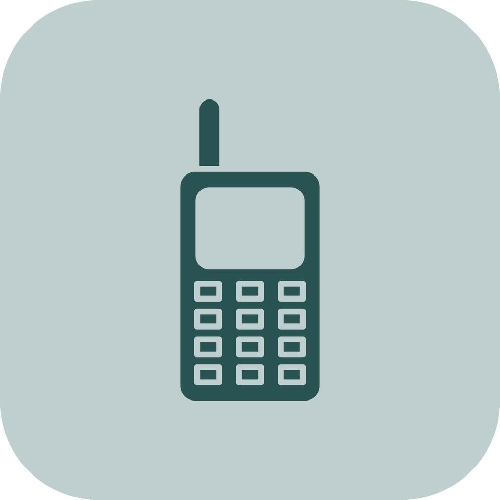 Walkie Talkie Glyph Tritone Icon vector