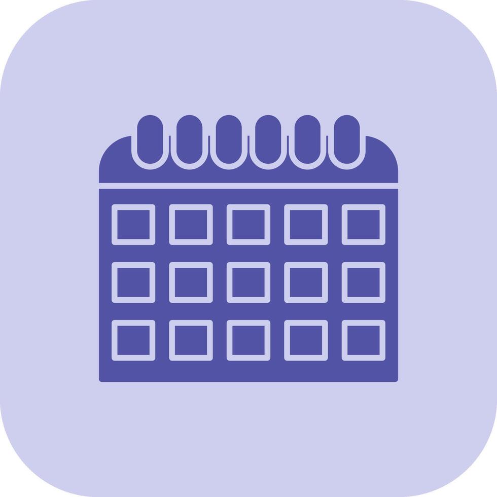 Calendar Glyph Tritone Icon vector