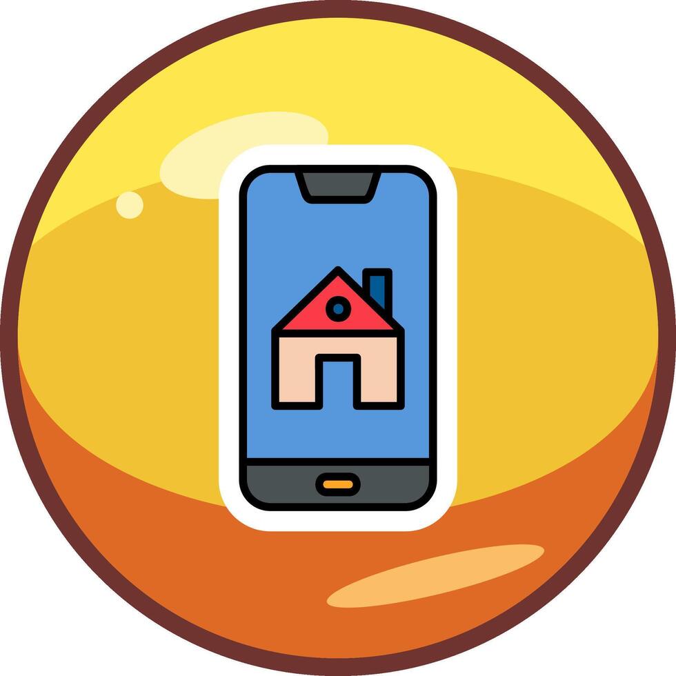 Smartphone House Control Vector Icon