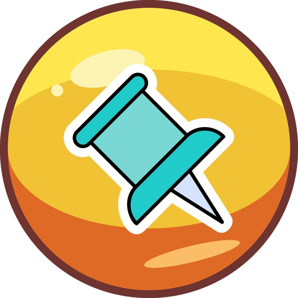 Push Pin Vector Icon