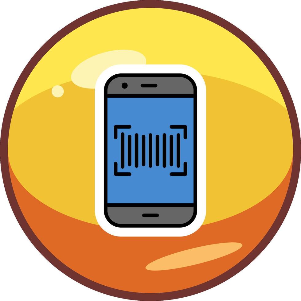 Phone Scanning Vector Icon