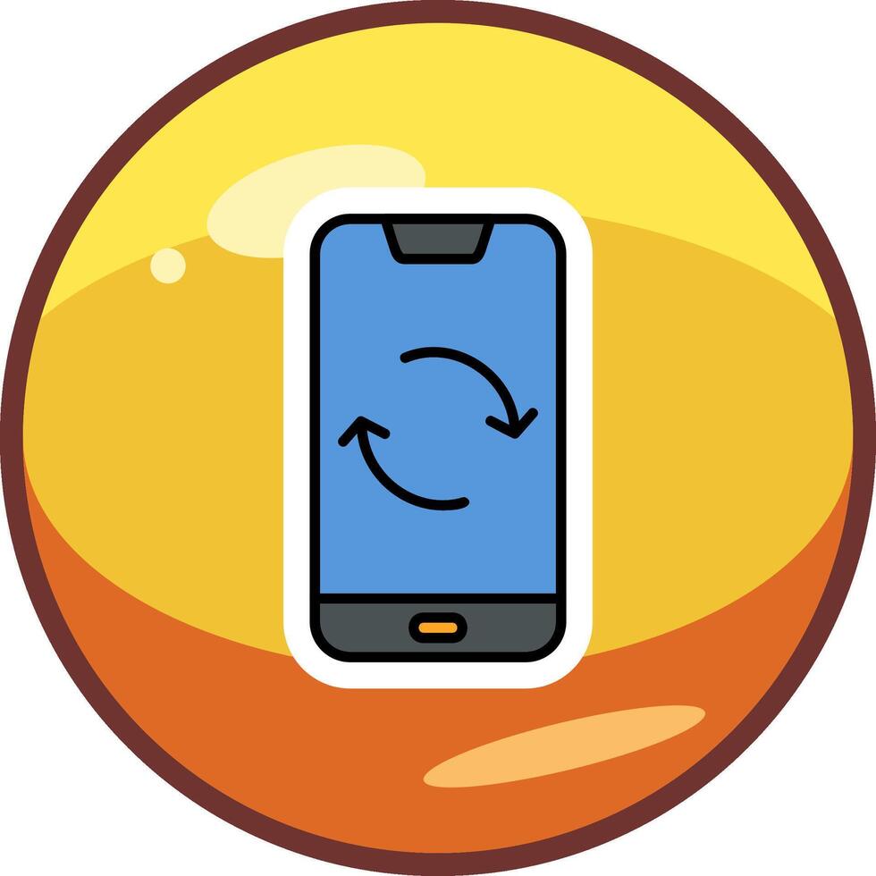 Smartphone Data Sync Vector Icon