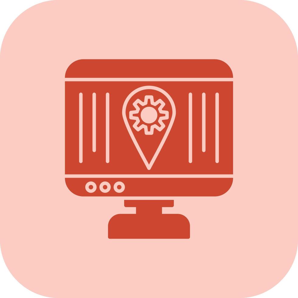 Localization Glyph Tritone Icon vector