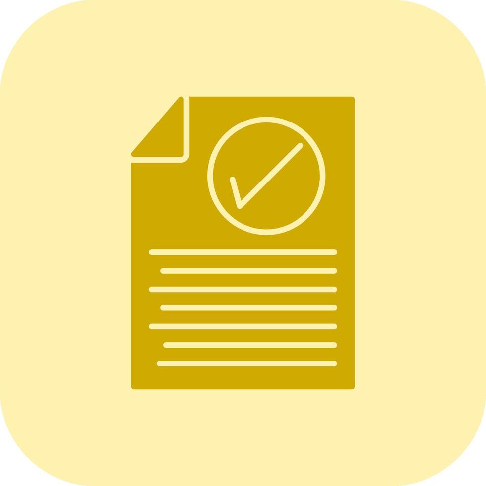 Checklist Glyph Tritone Icon vector