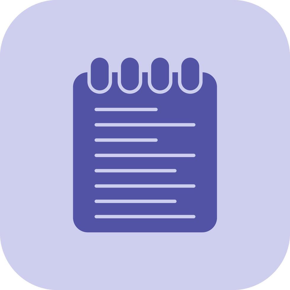 Note Pad Glyph Tritone Icon vector