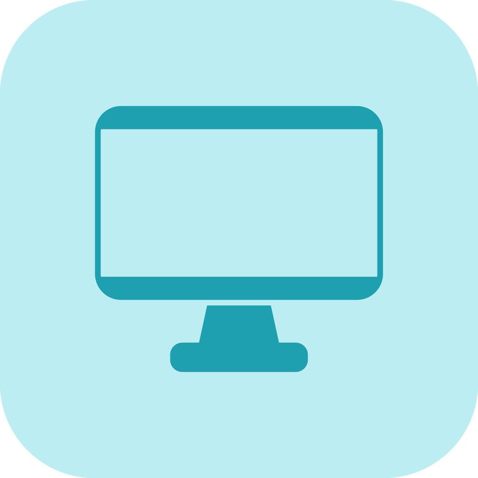 Monitor Glyph Tritone Icon vector