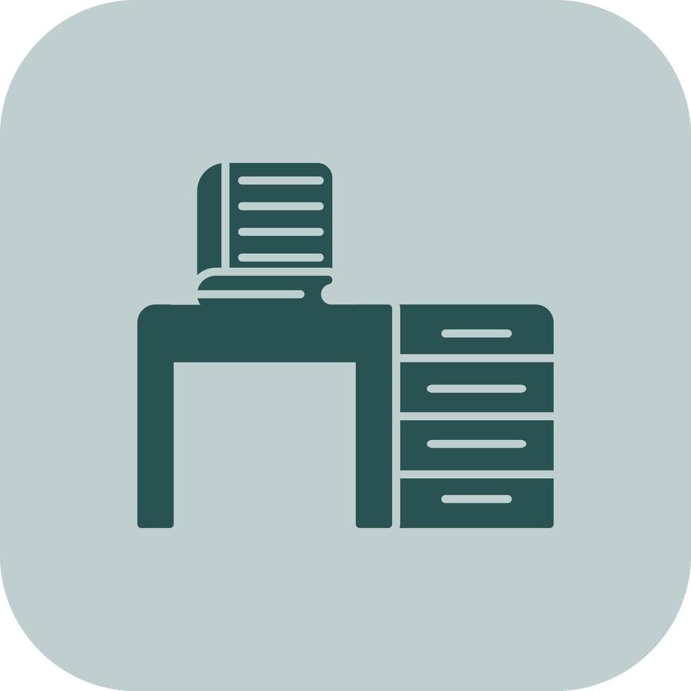 Table Glyph Tritone Icon vector