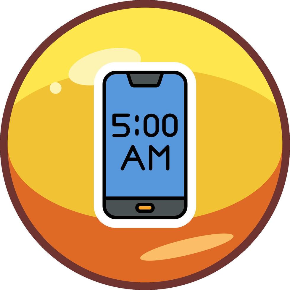 Smartphone Alarm Vector Icon