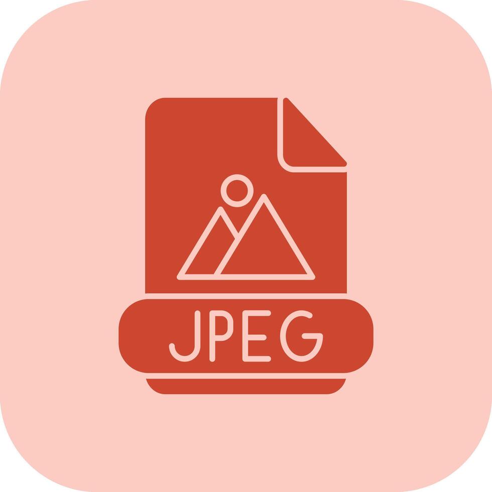 Jpeg Glyph Tritone Icon vector