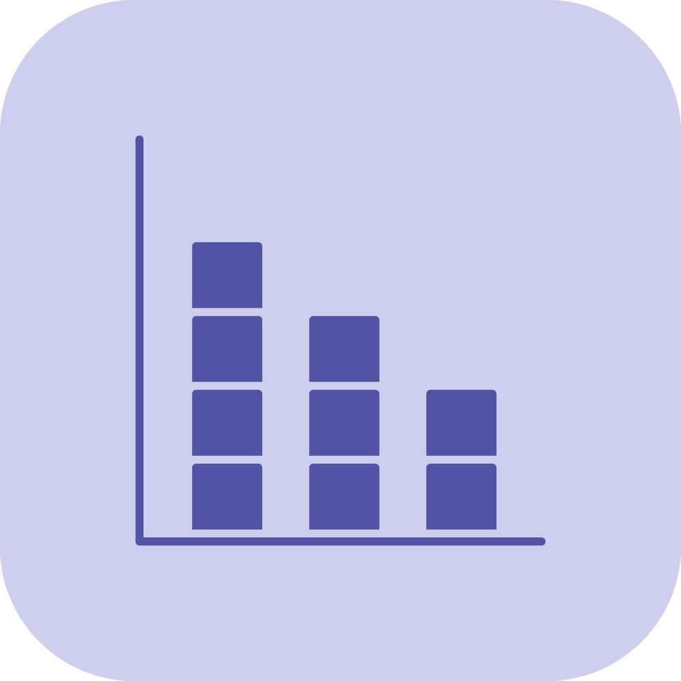 Bar Graph Glyph Tritone Icon vector