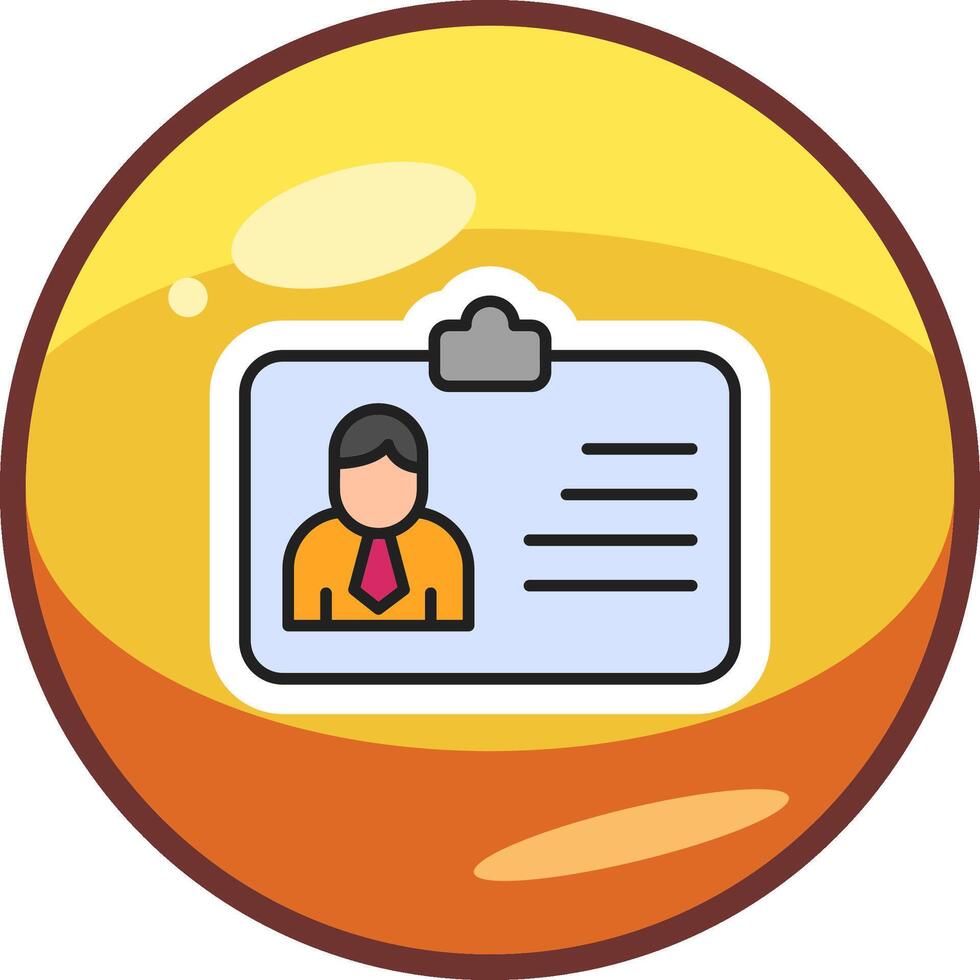 Office Entry Card Vector Icon