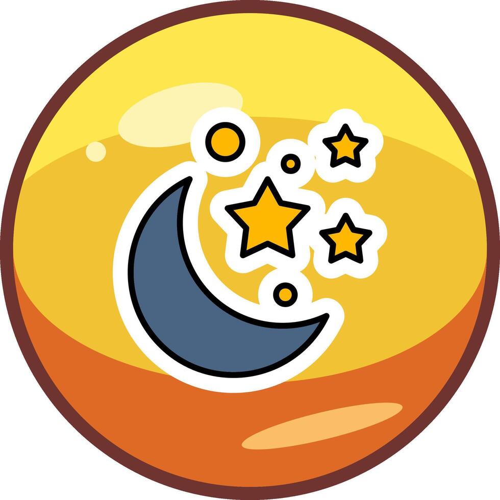 Luna y estrellas vecto icono vector