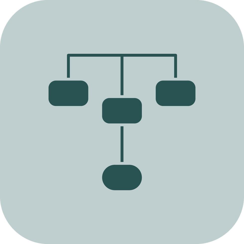 Hierarchical Structure Glyph Tritone Icon vector